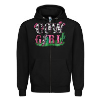 Black cowgirl lightning bolt Zipper Hoodie - Zillion Design Studio