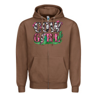 Chestnut cowgirl lightning bolt Zipper Hoodie - Zillion Design Studio