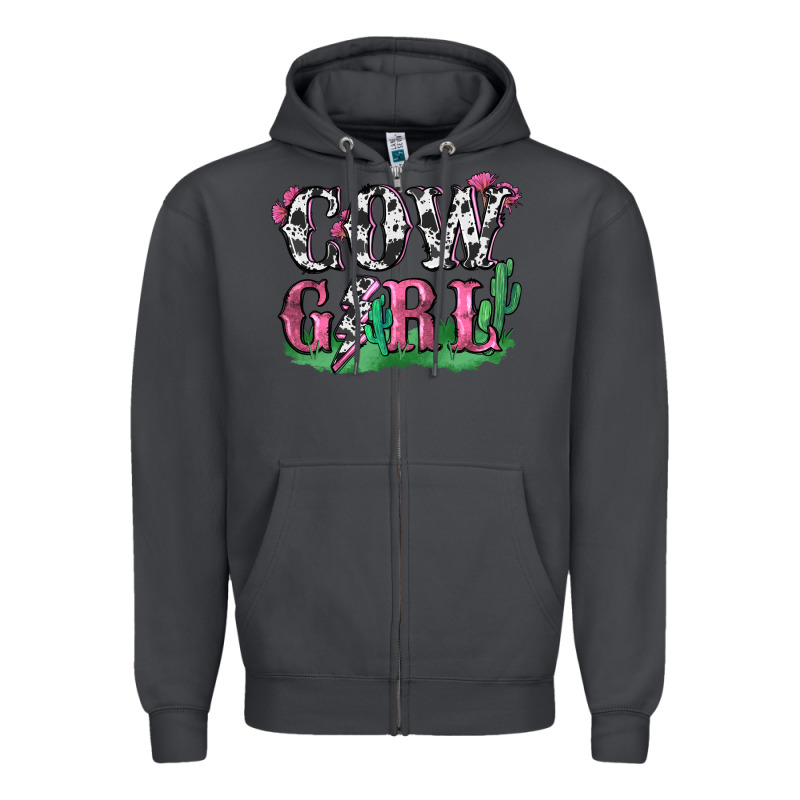 Cowgirl Lightning Bolt Zipper Hoodie by Zillion Design Studio | Teevron
