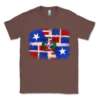 Dominican And Puerto Rico Flag Classic Tee | Teevron