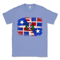 Colony Blue dominican and puerto rico flag Classic Tee - texasbilliewilder