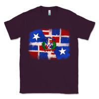 Plum dominican and puerto rico flag Classic Tee - texasbilliewilder