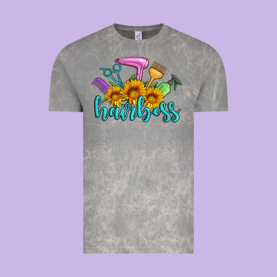 Hairboss Western Sunflowers Hairdresser Vintage Tee Designed By Artiststas