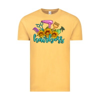 Vintage Mustard hairboss western sunflowers hairdresser Vintage Tee - Artiststas
