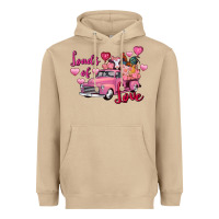 Mushroom loads of love valentine's day farm truck Heavyweight Hoodie - FaDigitalArtStudio