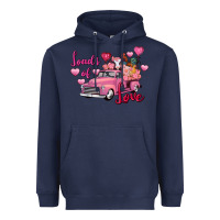 Loads Of Love Valentine's Day Farm Truck Heavyweight Hoodie | Teevron