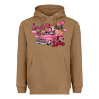 Toasted Coconut loads of love valentine's day farm truck Heavyweight Hoodie - FaDigitalArtStudio