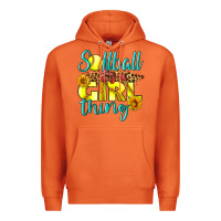 Carrot softball it's a girl thing Premium Hoodie - LillyAllenDesigns