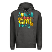 Charcoal Heather softball it's a girl thing Premium Hoodie - LillyAllenDesigns