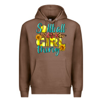 Chestnut softball it's a girl thing Premium Hoodie - LillyAllenDesigns