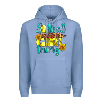 Colony Blue softball it's a girl thing Premium Hoodie - LillyAllenDesigns