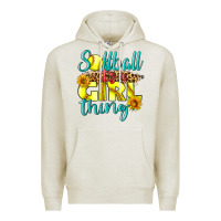 Oatmeal Heather softball it's a girl thing Premium Hoodie - LillyAllenDesigns