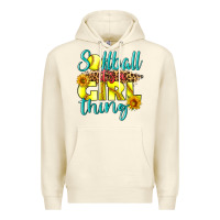 Sandshell softball it's a girl thing Premium Hoodie - LillyAllenDesigns