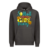 Smoke softball it's a girl thing Premium Hoodie - LillyAllenDesigns