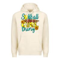 Tofu softball it's a girl thing Premium Hoodie - LillyAllenDesigns