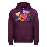 Mauve Wine proud ally Urban Hoodie - MaliasSmallBusiness