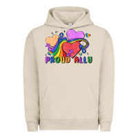 Pigment French Oak proud ally Urban Hoodie - MaliasSmallBusiness