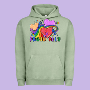 Proud Ally Urban Hoodie Designed By Maliassmallbusiness