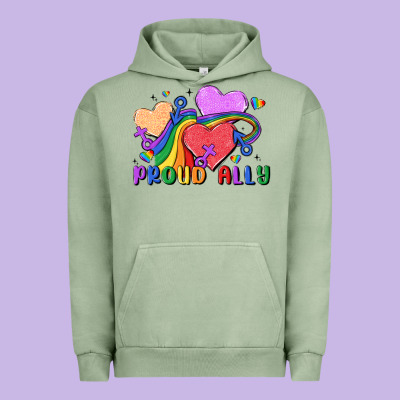 Proud Ally Urban Hoodie Designed By Maliassmallbusiness
