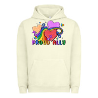 Pigment Pistachio proud ally Urban Hoodie - MaliasSmallBusiness
