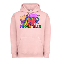 Pigment Salmon proud ally Urban Hoodie - MaliasSmallBusiness