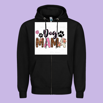 Dog Mama  Texas Billie Wilder Filigran. Zipper Hoodie Designed By Texasbilliewilder