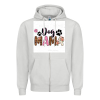Dove Grey dog mama  texas billie wilder filigran. Zipper Hoodie - texasbilliewilder
