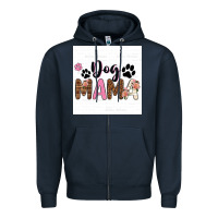 Navy dog mama  texas billie wilder filigran. Zipper Hoodie - texasbilliewilder