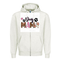 Oatmeal Heather dog mama  texas billie wilder filigran. Zipper Hoodie - texasbilliewilder