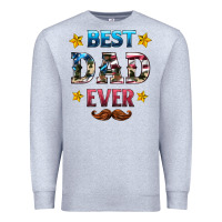 Heather Grey best dad ever Premium Sweatshirt - HRA Design Shop
