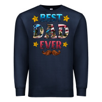 Navy best dad ever Premium Sweatshirt - HRA Design Shop