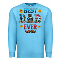 Ocean Blue best dad ever Premium Sweatshirt - HRA Design Shop