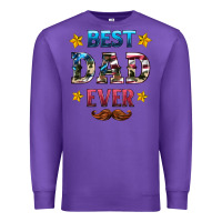 Purple best dad ever Premium Sweatshirt - HRA Design Shop