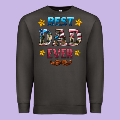 Best Dad Ever Premium Sweatshirt Designed By Hra Design Shop