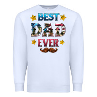 White best dad ever Premium Sweatshirt - HRA Design Shop