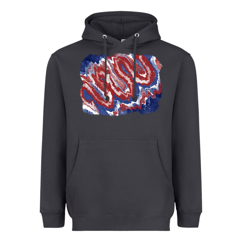 Patriotic Tie Dye Background Heavyweight Hoodie by CowGirlArtShop | Teevron