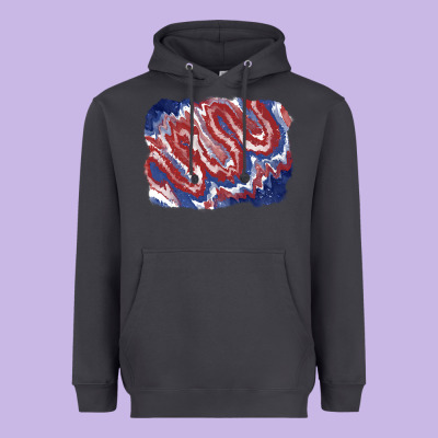 Patriotic Tie Dye Background Heavyweight Hoodie Designed By Cowgirlartshop