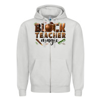 Dove Grey black teacher magic melanin male teacher Zipper Hoodie - texasbilliewilder