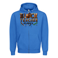 True Royal black teacher magic melanin male teacher Zipper Hoodie - texasbilliewilder