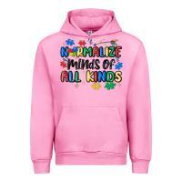 Fuchsia Pink normalize minds of all kinds Urban Hoodie - MaliasSmallBusiness