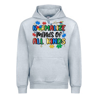Heather Grey normalize minds of all kinds Urban Hoodie - MaliasSmallBusiness