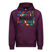 Mauve Wine normalize minds of all kinds Urban Hoodie - MaliasSmallBusiness