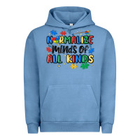 Pigment Pebble Blue normalize minds of all kinds Urban Hoodie - MaliasSmallBusiness
