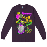Plum happy mardi gras y'all Long Sleeve Tee - BarkalooDesign