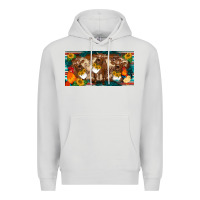 Dove Grey western cow cockerel chick  serape leopard sunflowers license plate te Premium Hoodie - BarkalooDesign