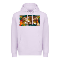 Lilac western cow cockerel chick  serape leopard sunflowers license plate te Premium Hoodie - BarkalooDesign