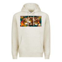 Oatmeal Heather western cow cockerel chick  serape leopard sunflowers license plate te Premium Hoodie - BarkalooDesign