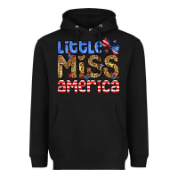Black Little miss America Heavyweight Hoodie - Neo Western