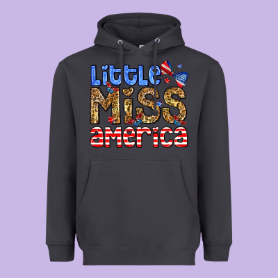 Little Miss America Heavyweight Hoodie Designed By Neo Western