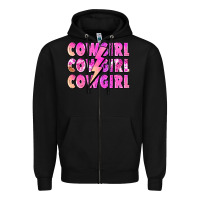 Black cowgirl cowgirl lightning bolt Zipper Hoodie - Zillion Design Studio